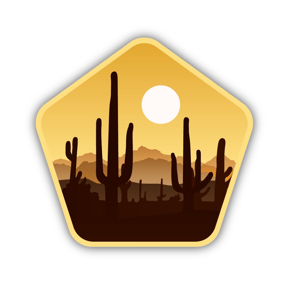 Stickers Northwest, Stickers, Art & School, 3", Cacti & Moon, 521389